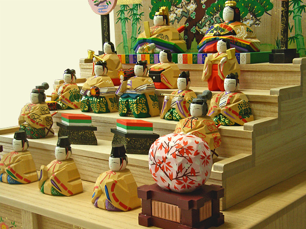 奈良の一刀彫雛人形・段揃雛（特大）（神泉作） 商品詳細 丹青堂｜書道