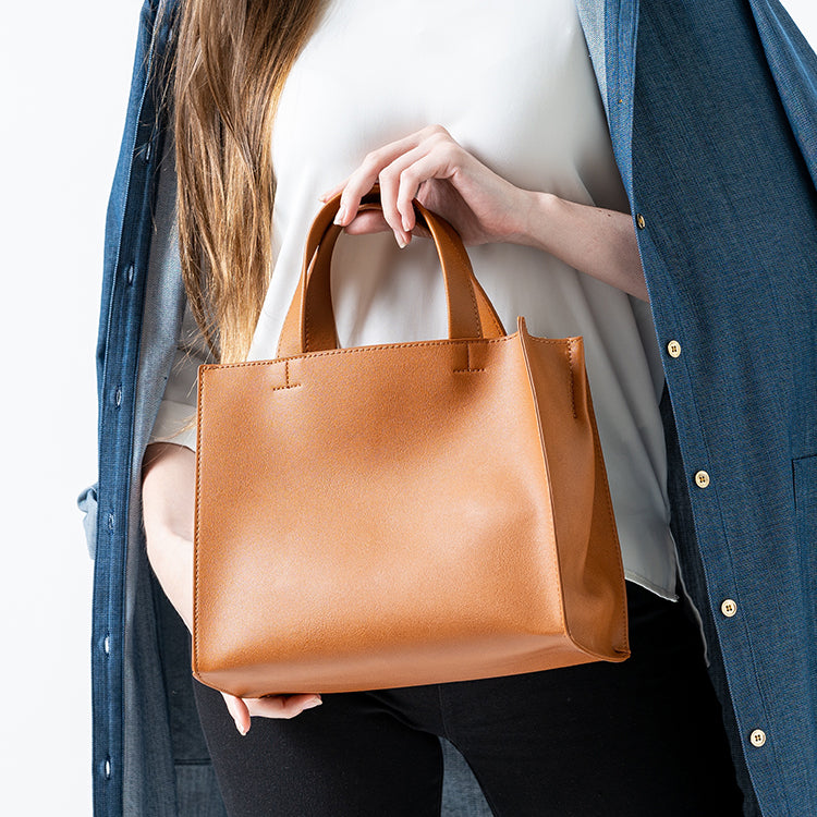 MURA トートバッグ レディース PUレザー スクエア ミニ – MURA-ムラ