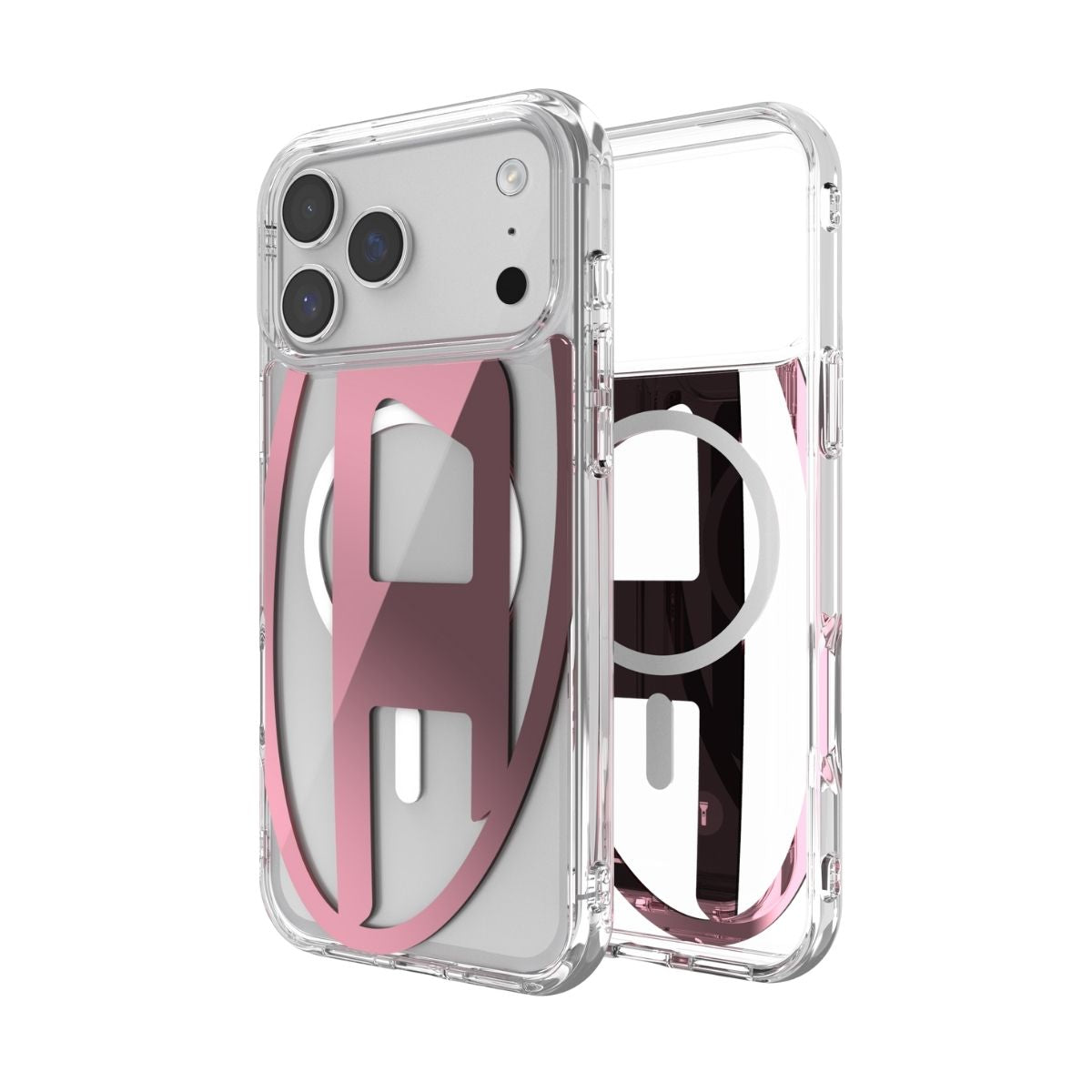 iPhone 17 Pro Maxケース Oval D Metallic Magsafe クリア/ピンク