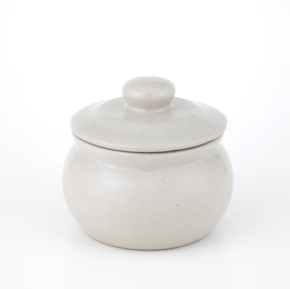 弥満丈欅窯 ふた付かめ（2合）白 ｜のレン神楽坂【公式通販】発酵