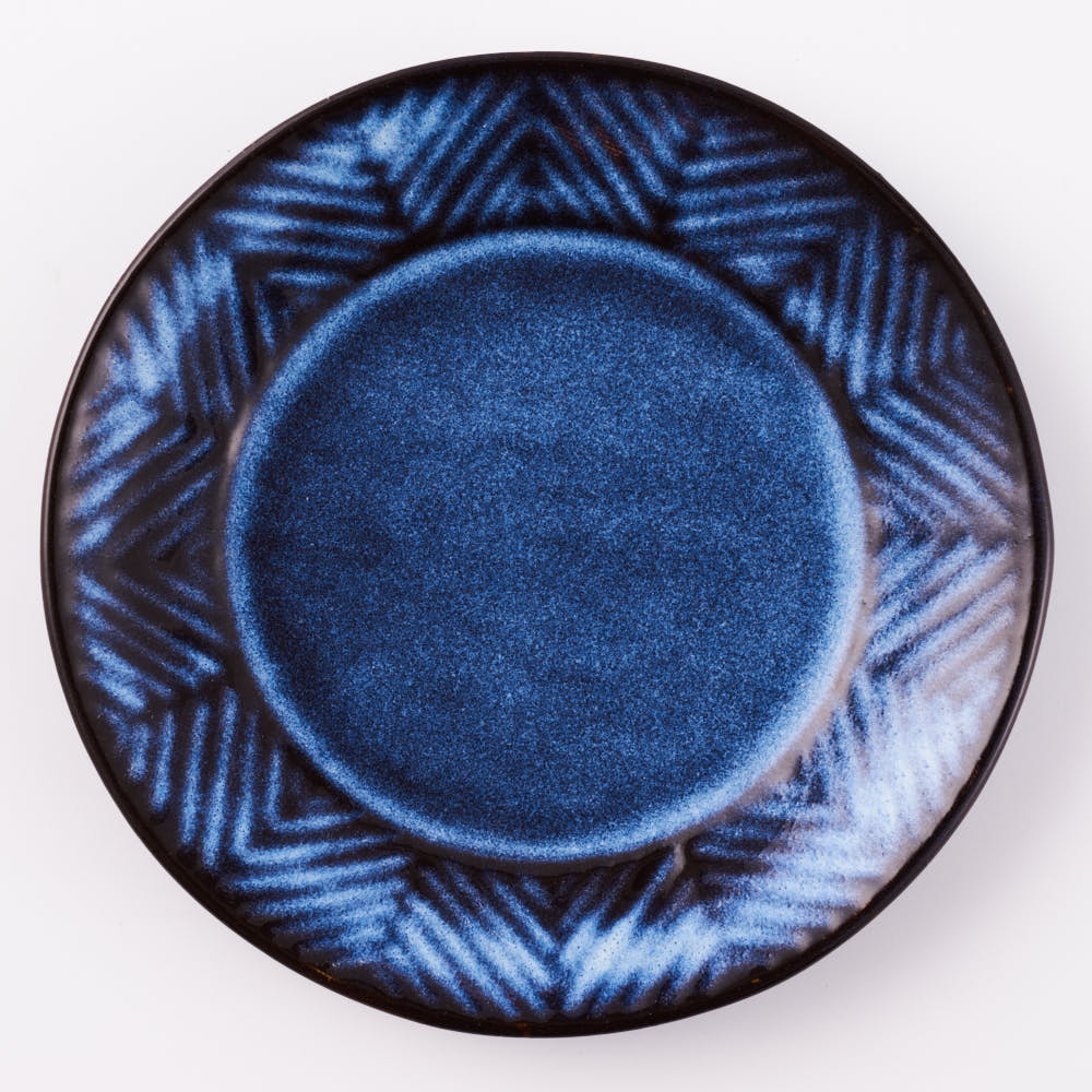 萩焼 松光山 矢羽根5寸皿 青萩釉 ¥1,650 大人の焼き物