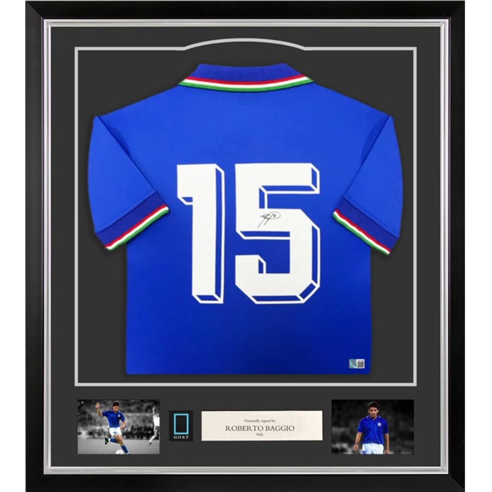 ロベルト・バッジョ【直筆サイン入り】イタリア代表ユニホーム 1990年