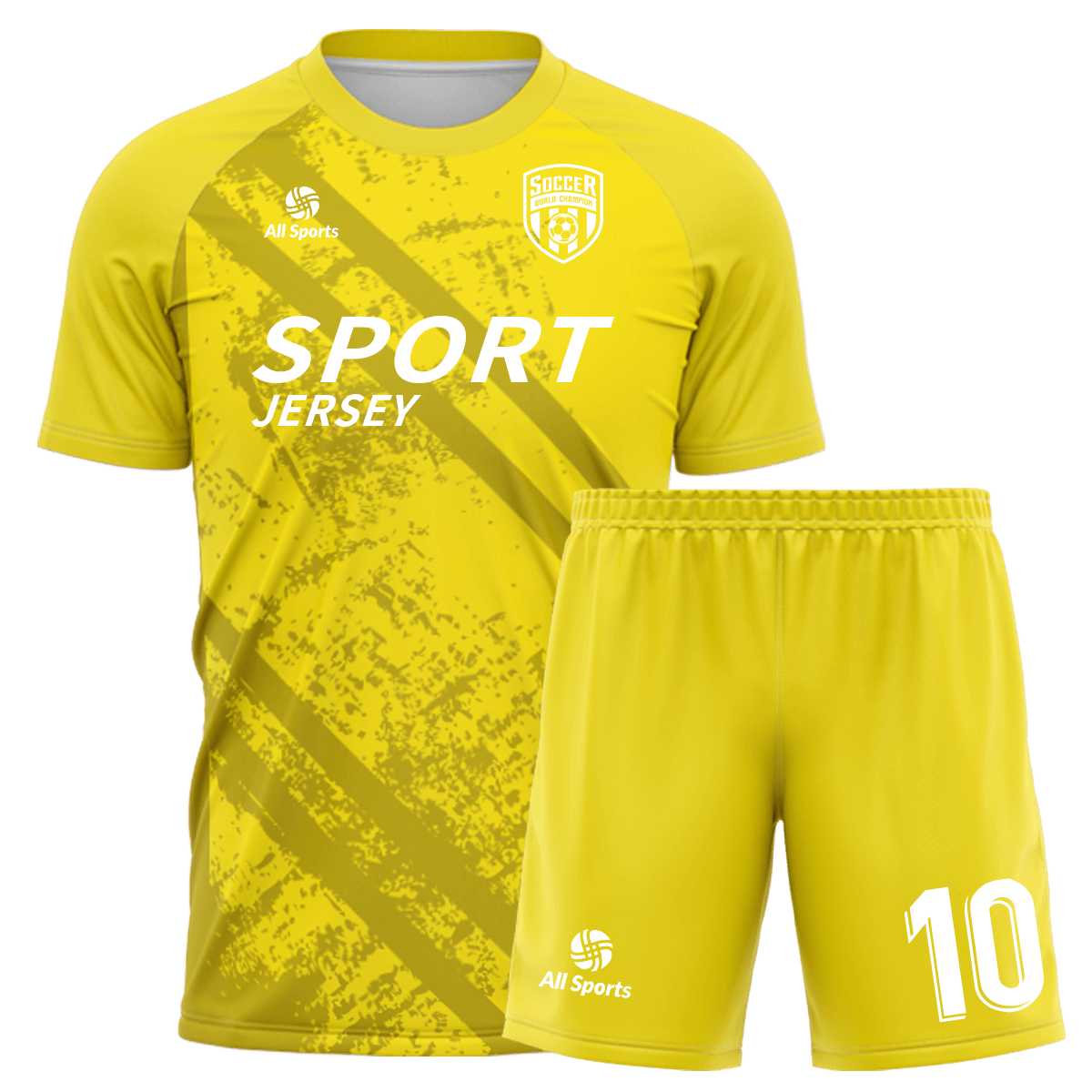 All Sports | 昇華 サッカー ユニフォーム 上下セット FY24052・黄
