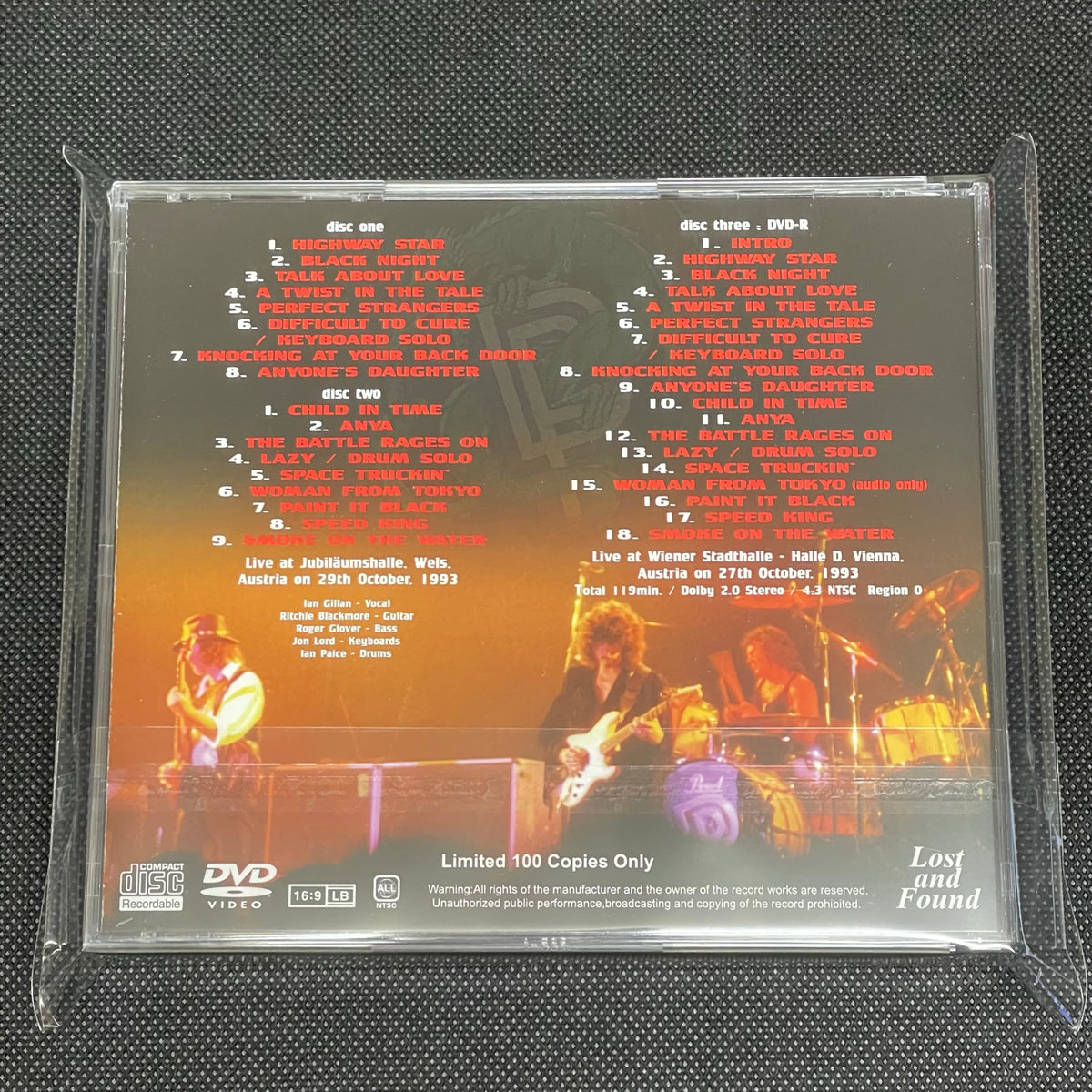 DEEP PURPLE - THE BATTLE IN AUSTRIA 1993 (2CDR+DVDR) – Acme Hot Disc