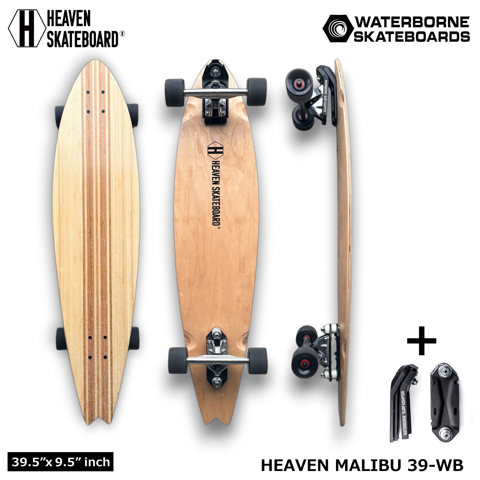 ロングスケートボード ロンスケ HEAVEN SKATEBOARD -MALIBU39-WB