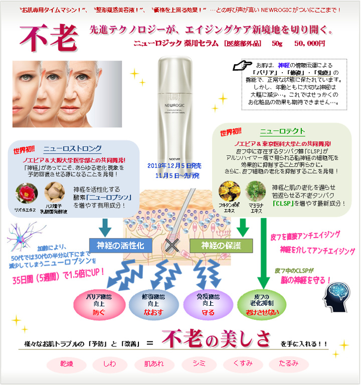 神経」に着目した最先端のエイジングケア美容液ですべての年齢悩みに