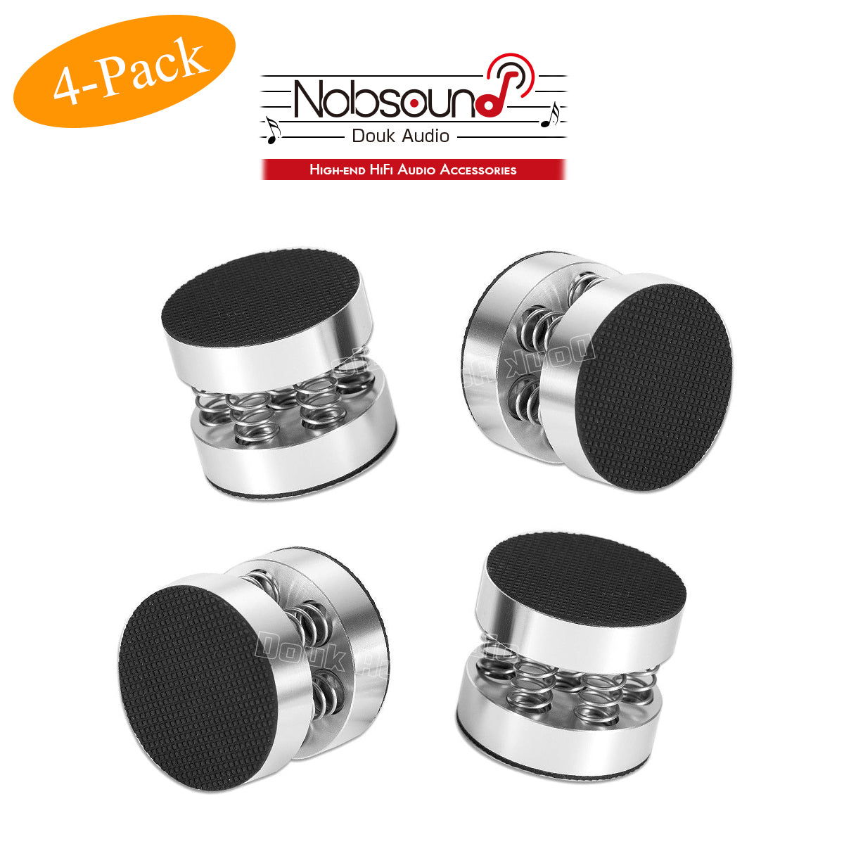 Nobsound 4PCS Aluminum Spring Speaker Spikes Pads Isolation Stand