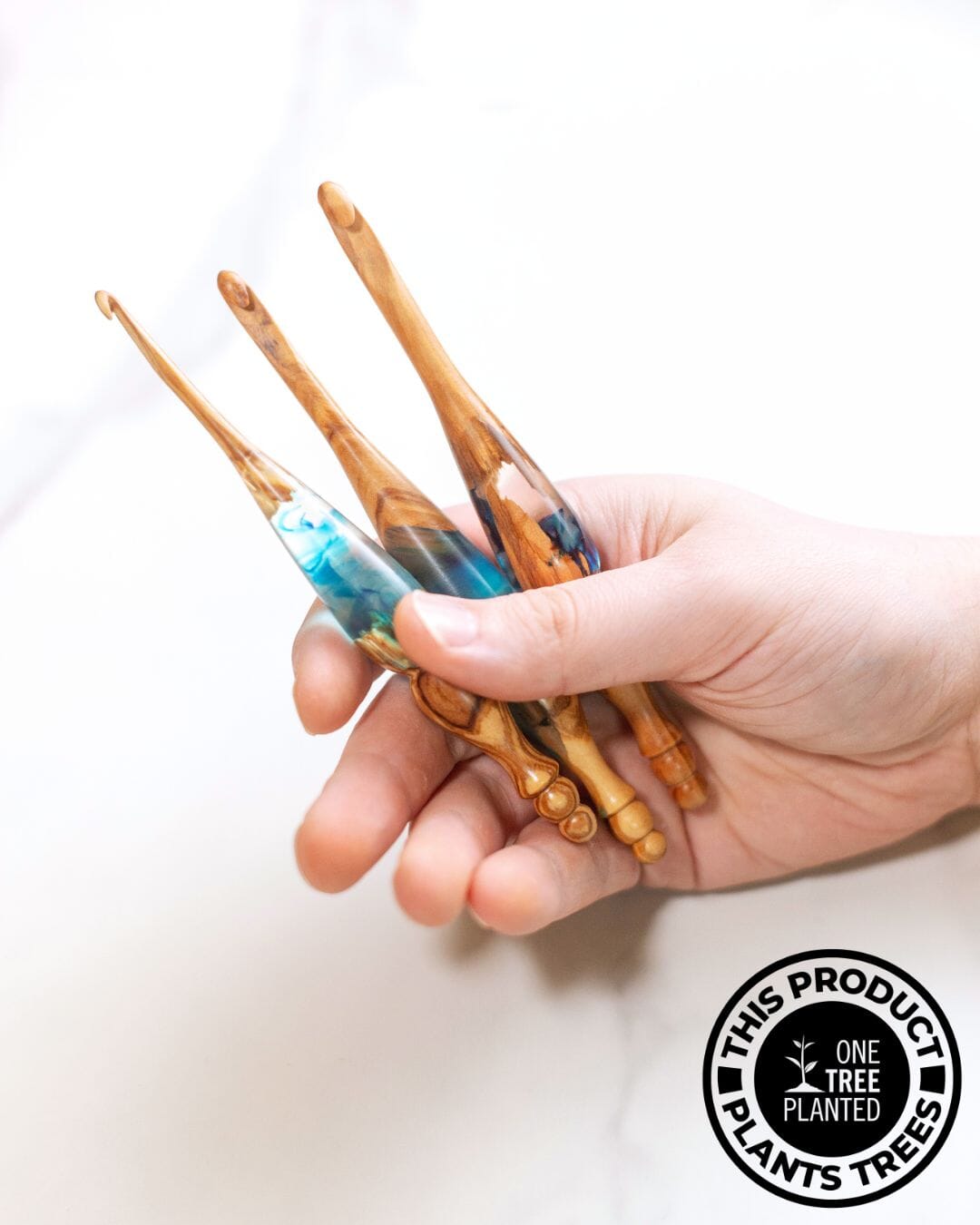 Limited Edition Azure + Olivewood Alpha Series® Crochet Hook