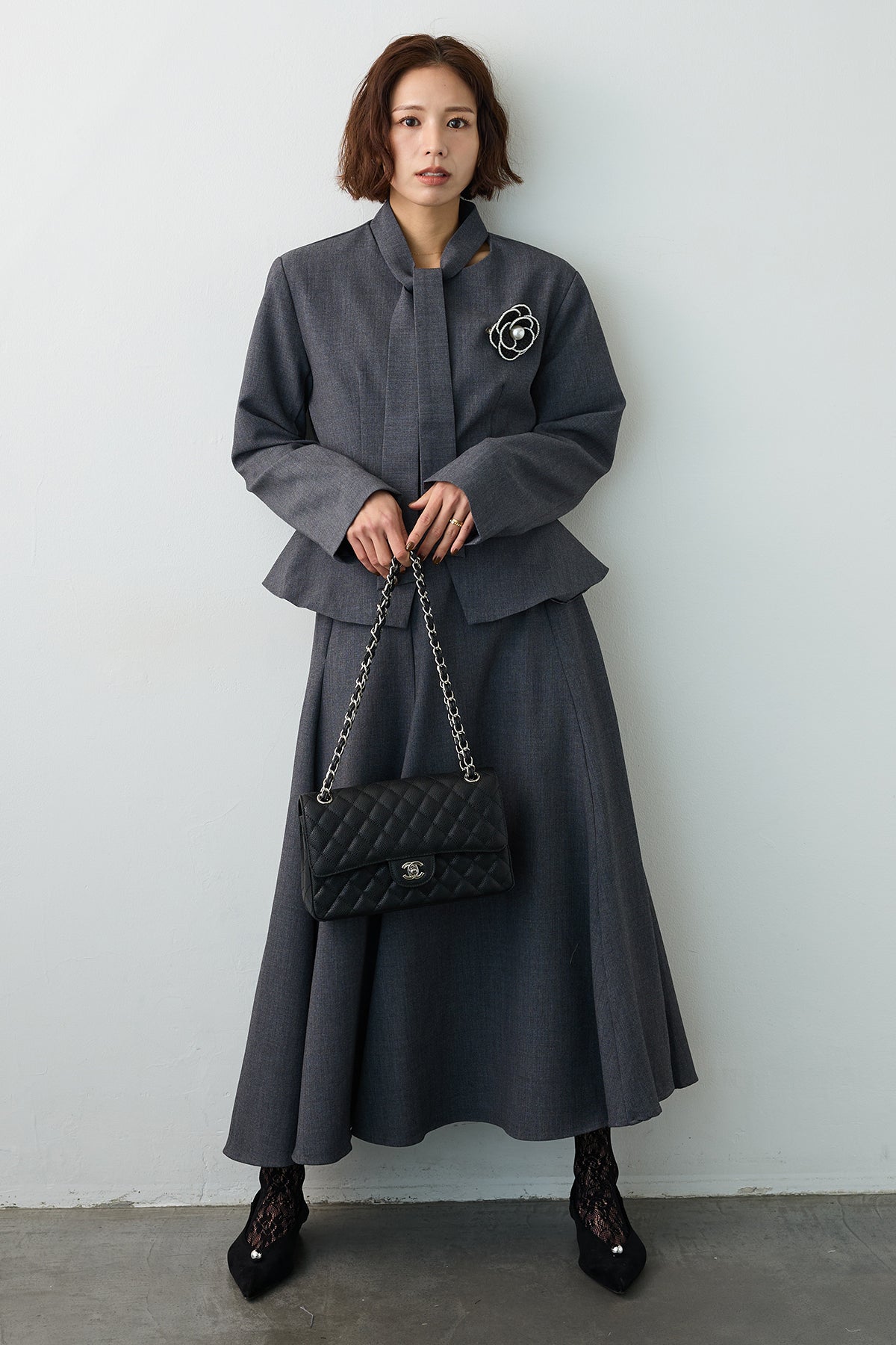 予約]エフォートレスノーカラージャケットセットアップ – Frene