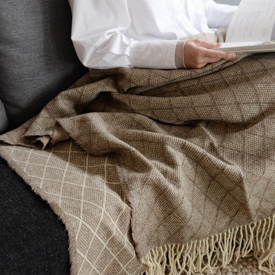 シ・コラサォン ウールブランケット Calcada Beige | 北欧家具 北欧