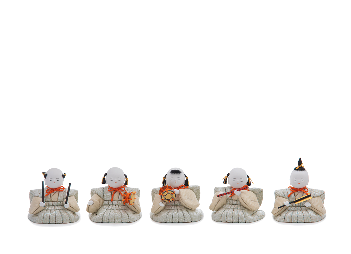 五人囃子 【2025年度_916】 | 五色 雛人形・五月人形の原孝洲