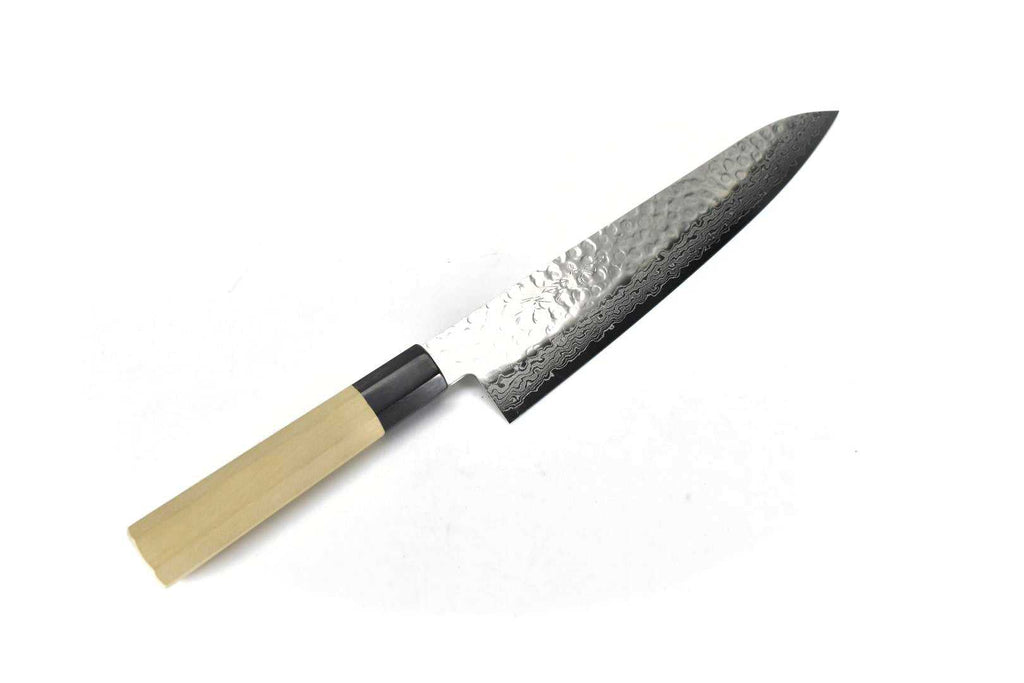 義弘《NSWシリーズ》AUS10 45層鎚目ダマスカス和牛刀【水牛八角柄