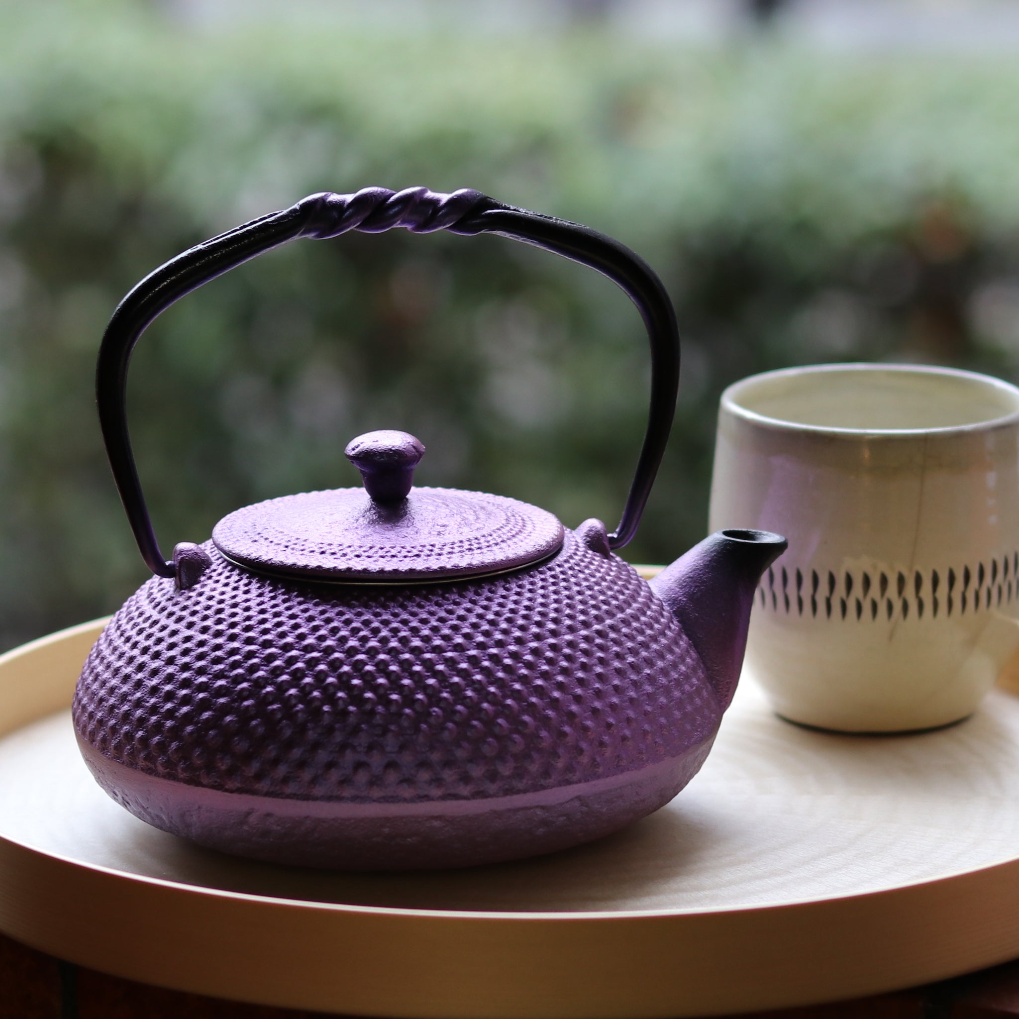 南部鉄器 小鉄瓶 急須 | アラレ 0.5L | 紫 | 及富