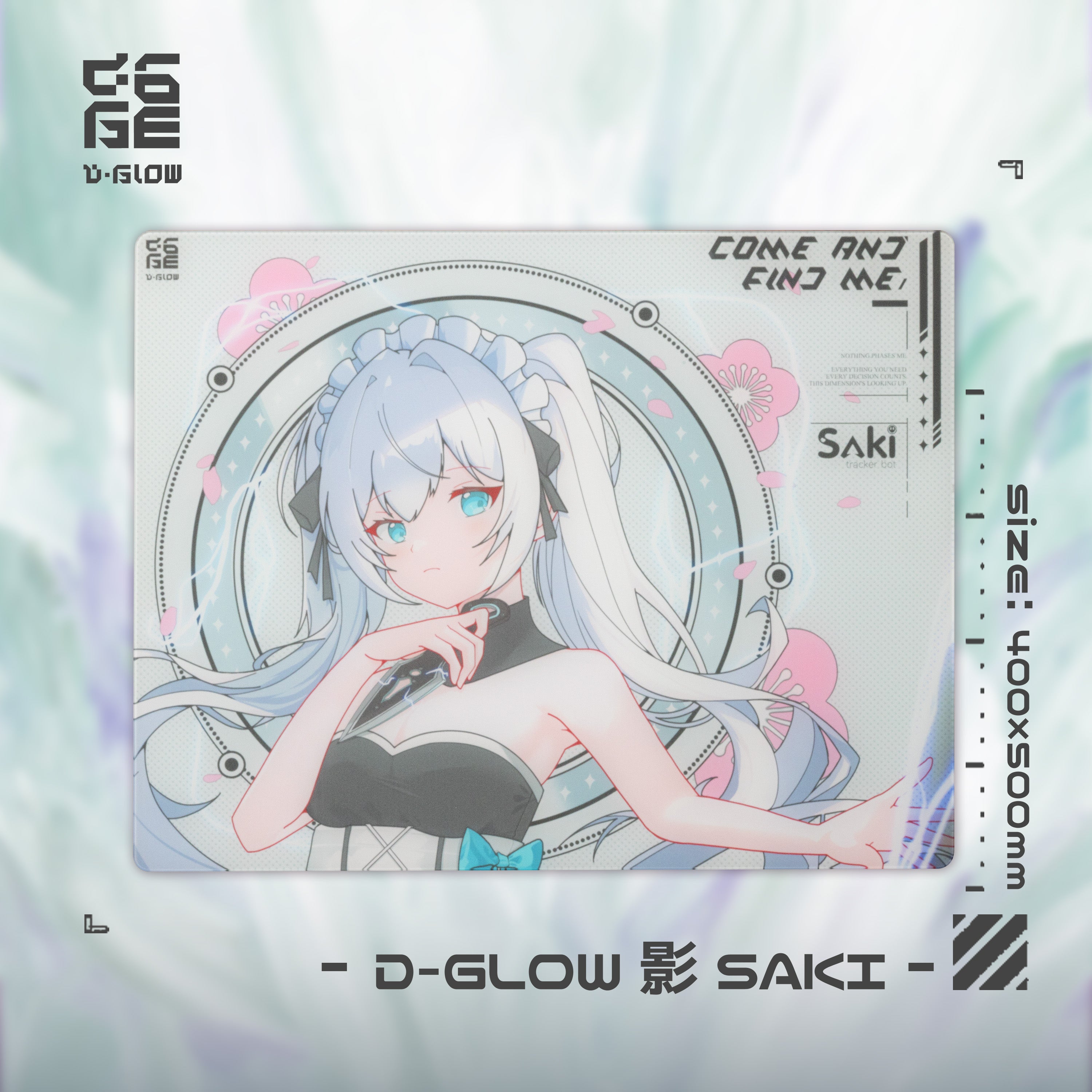 D-GLOW 影 Saki【ガラス製マウスパッド】
