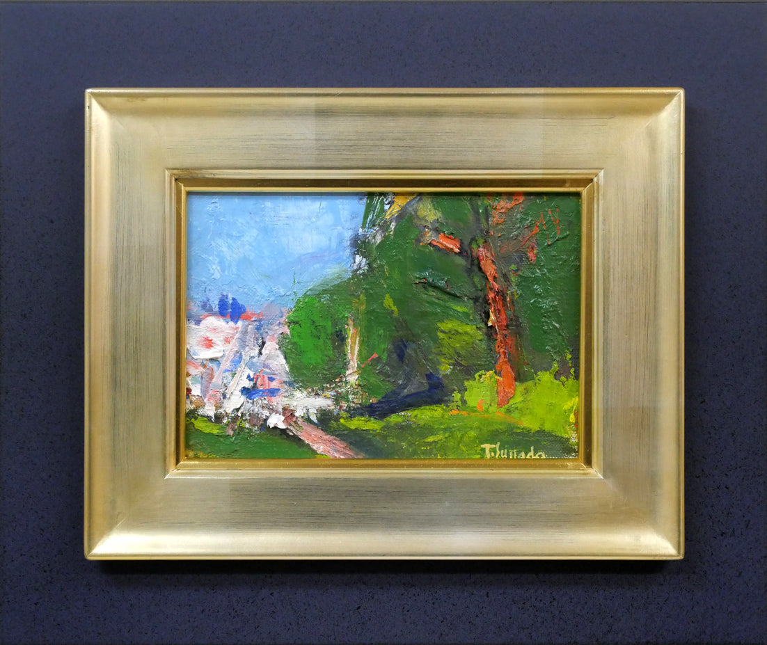 砂田友治「藻岩山麓より南22条の眺め（札幌）」油絵・SM 絵画買取