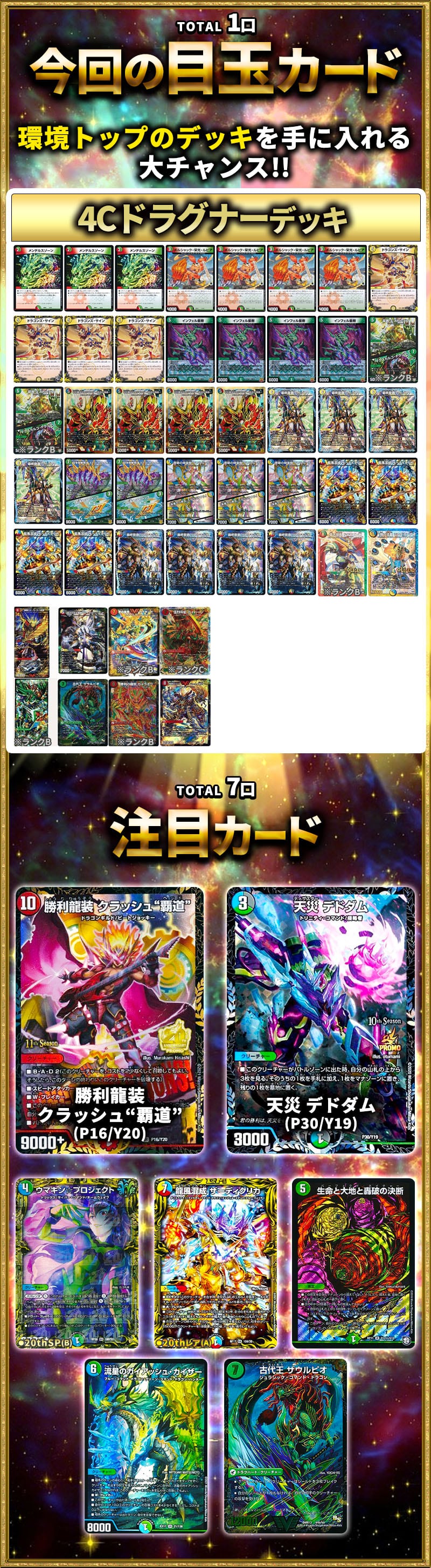 目玉は4Cドラグナーデッキ!! その名も4Cドラグナーチャレンジ
