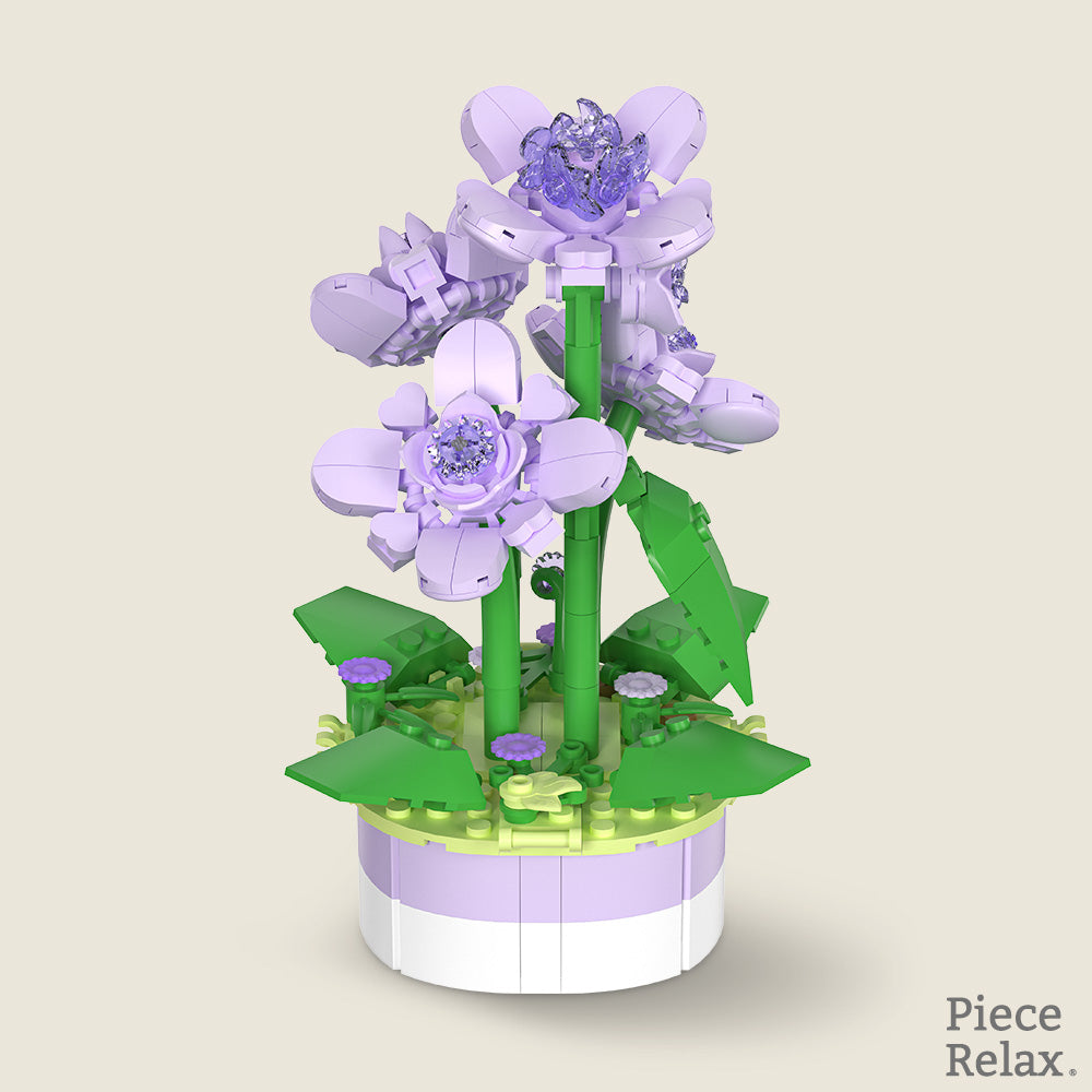 PieceRelax - KZ1029 - Mini Bricks Potted Flower - Violet