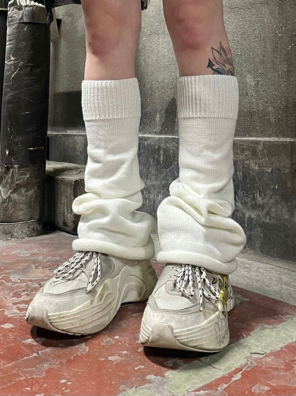 受注制【Never mind the XU】flare leg warmer (4color) / 【ネバー