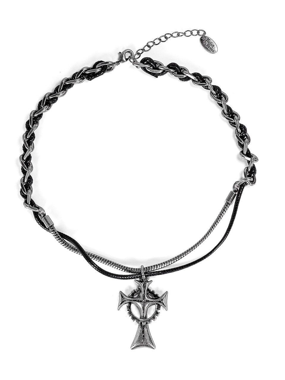 Rosen Kreuz】guilty cross leather necklace – PRESSING WEB SHOP