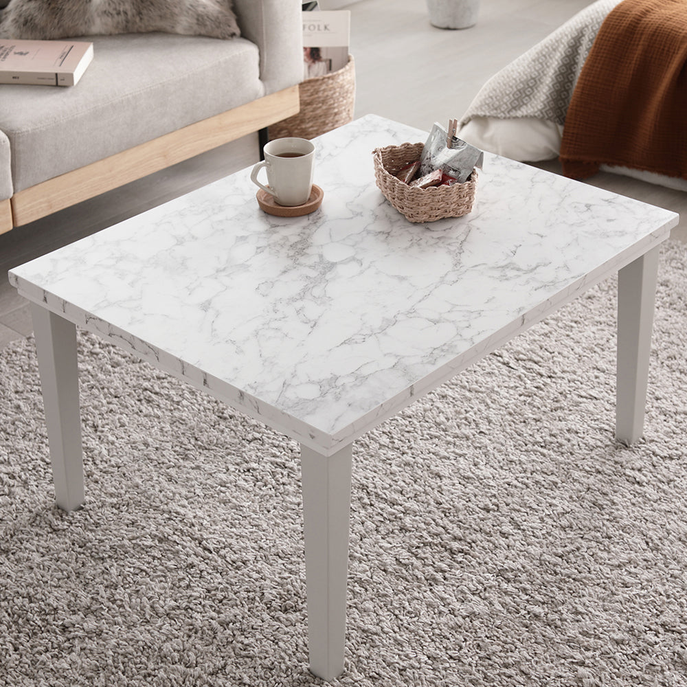 大理石調こたつテーブル 幅75cm 単品/高級感のある大理石柄こたつロー