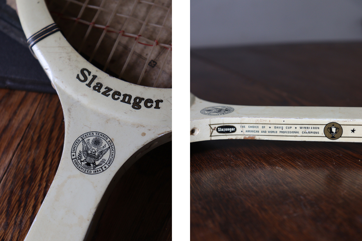 N138-3 古い 木製テニスラケット