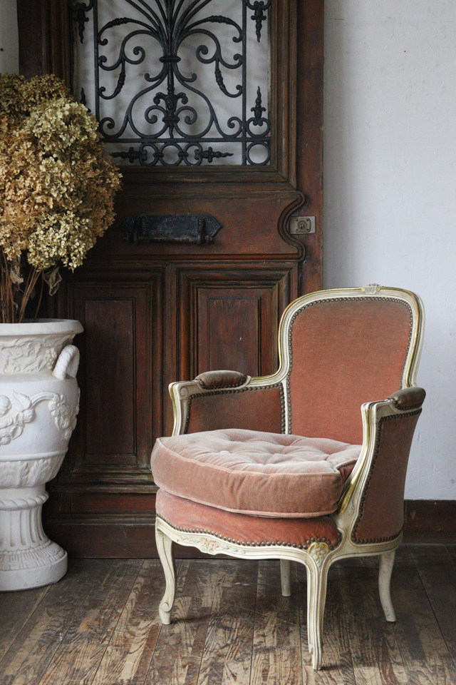 E57-2 フランスアンティーク ルイ15世様式サロンチェア 椅子