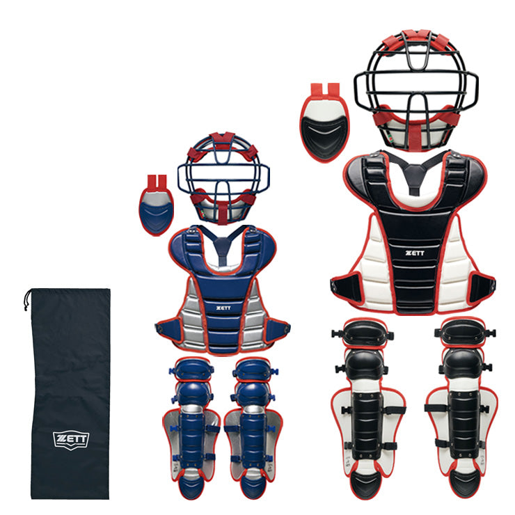 2026モデル】ゼット 少年軟式 ソフトボール キャッチャー防具 4点