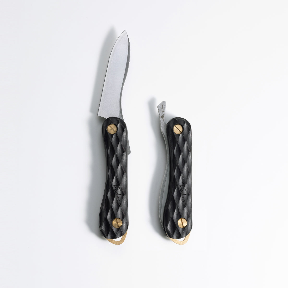 強化木】折畳式料理ナイフSolo 名栗ブラック (ステンレス鋼/銀紙三号