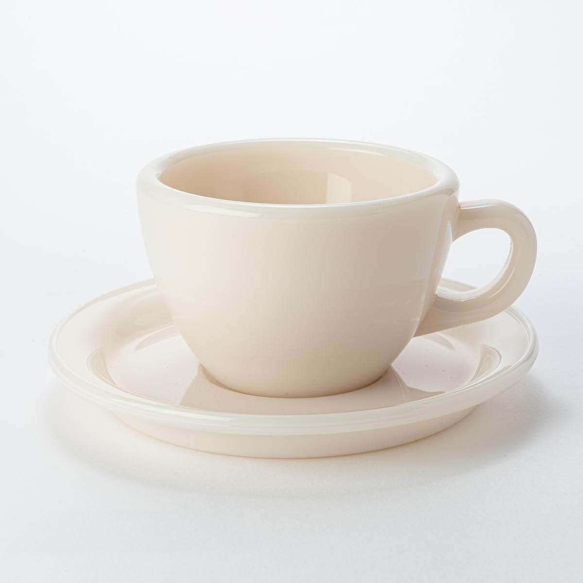Fire-King エキストラヘビーカップ&ソーサー ライトアイボリー – Fire