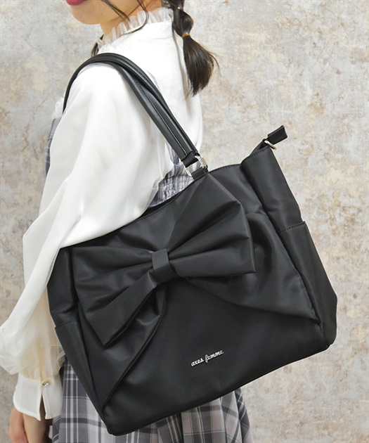 リボン付撥水ナイロントート | 雑貨 | axes femme online shop