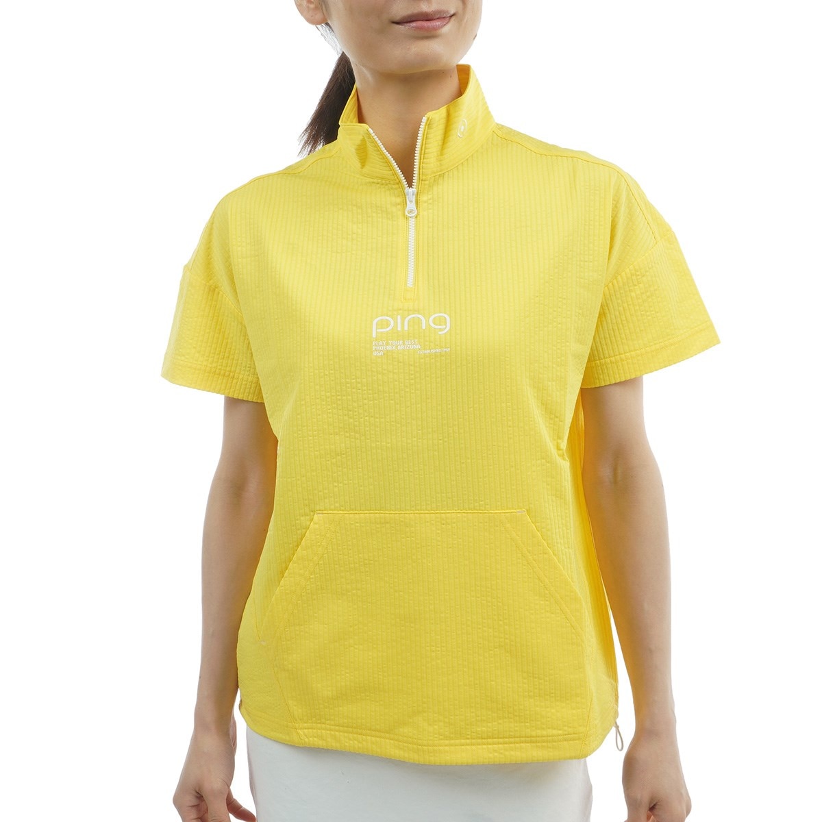 サッカー ハーフジップ半袖シャツ レディス(半袖シャツ・ポロシャツ