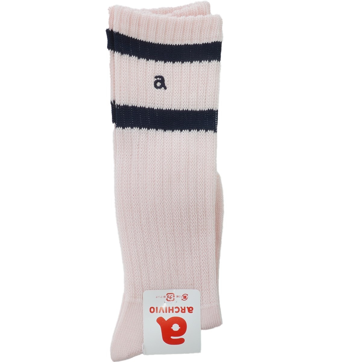 ポイント刺繍ラインソックス レディス(靴下)|archivio(アルチビオ