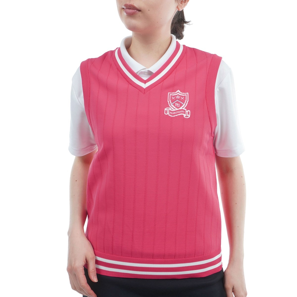 エンブレム ニットベスト レディス(ベスト)|PEARLY GATES(パーリー