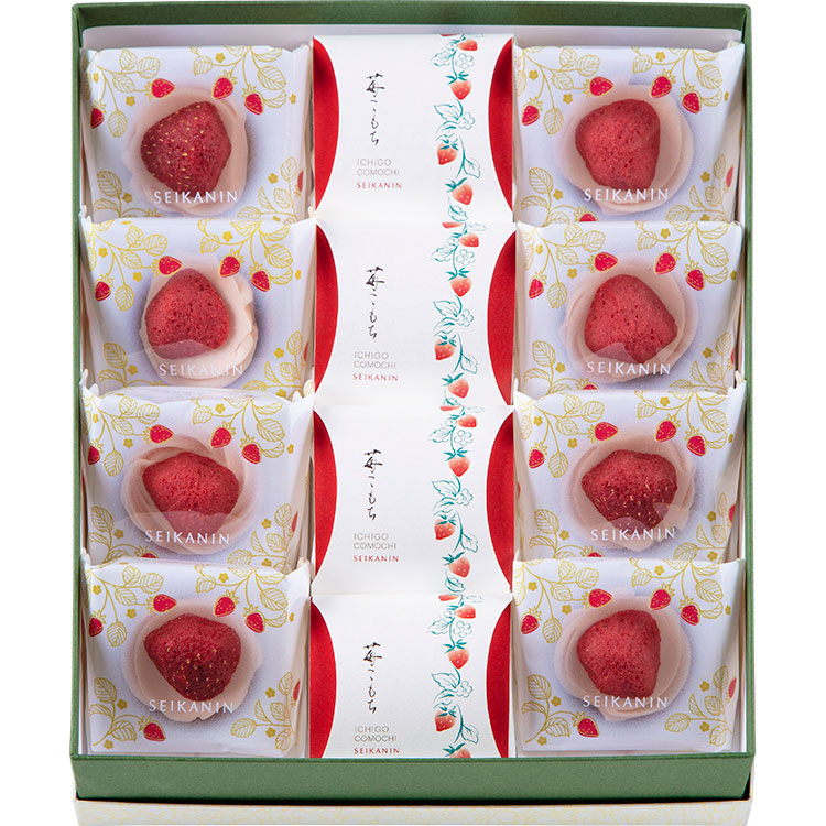 ☆［菓匠清閑院］苺こもち・花々いちご詰合せ 12個入|菓匠 清閑院