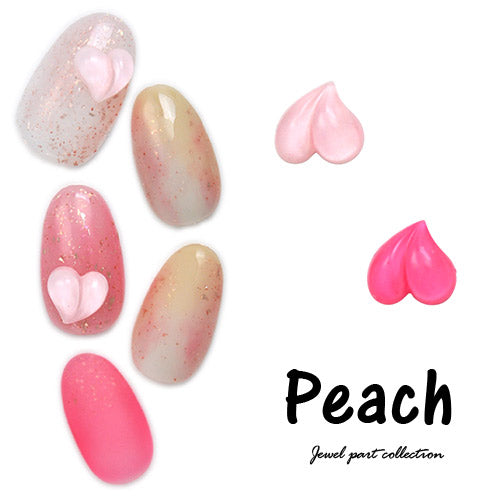 ネイルパーツ 5個 フルーツ 桃 ピーチ ピンク | ネイル ジェルネイル