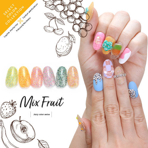 Select color ミックスフルーツ つぶつぶがかわいい カラージェル