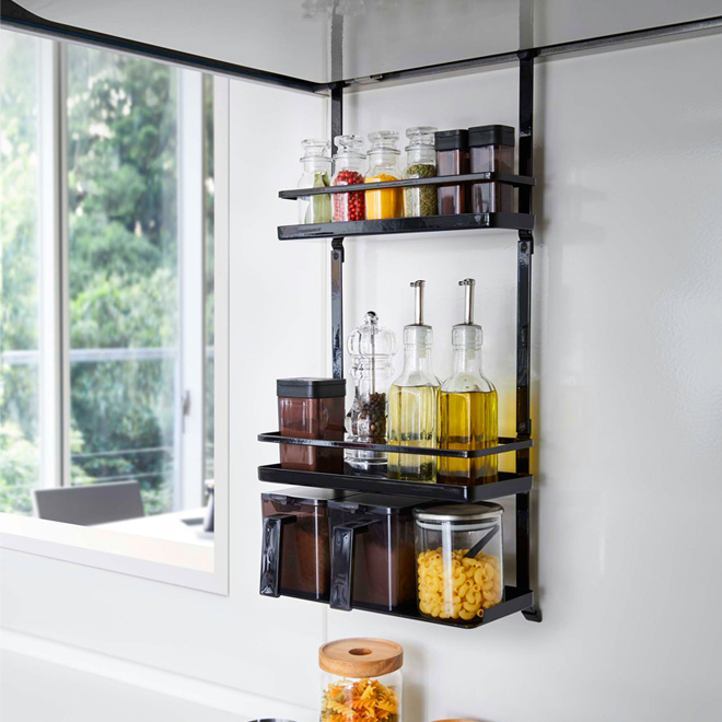 山崎実業 スパイスラック 調味料ラック ボトルラック 棚 スパイス 調味