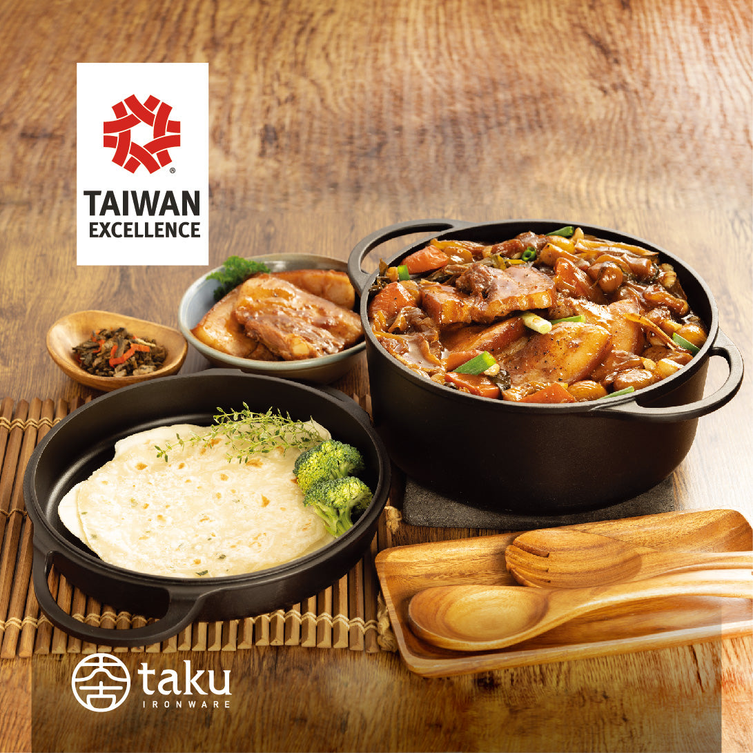 taku 両手火鍋 鉄鍋 セット 2.8L 25cm 鉄なべ 卓上鍋 ごはん鍋 IH対応