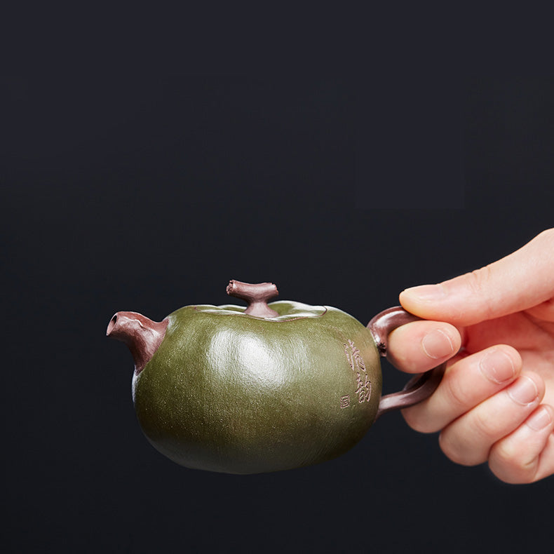 宜兴绿泥茶壶“野番茄” 李静静160ml | Teasenz.eu
