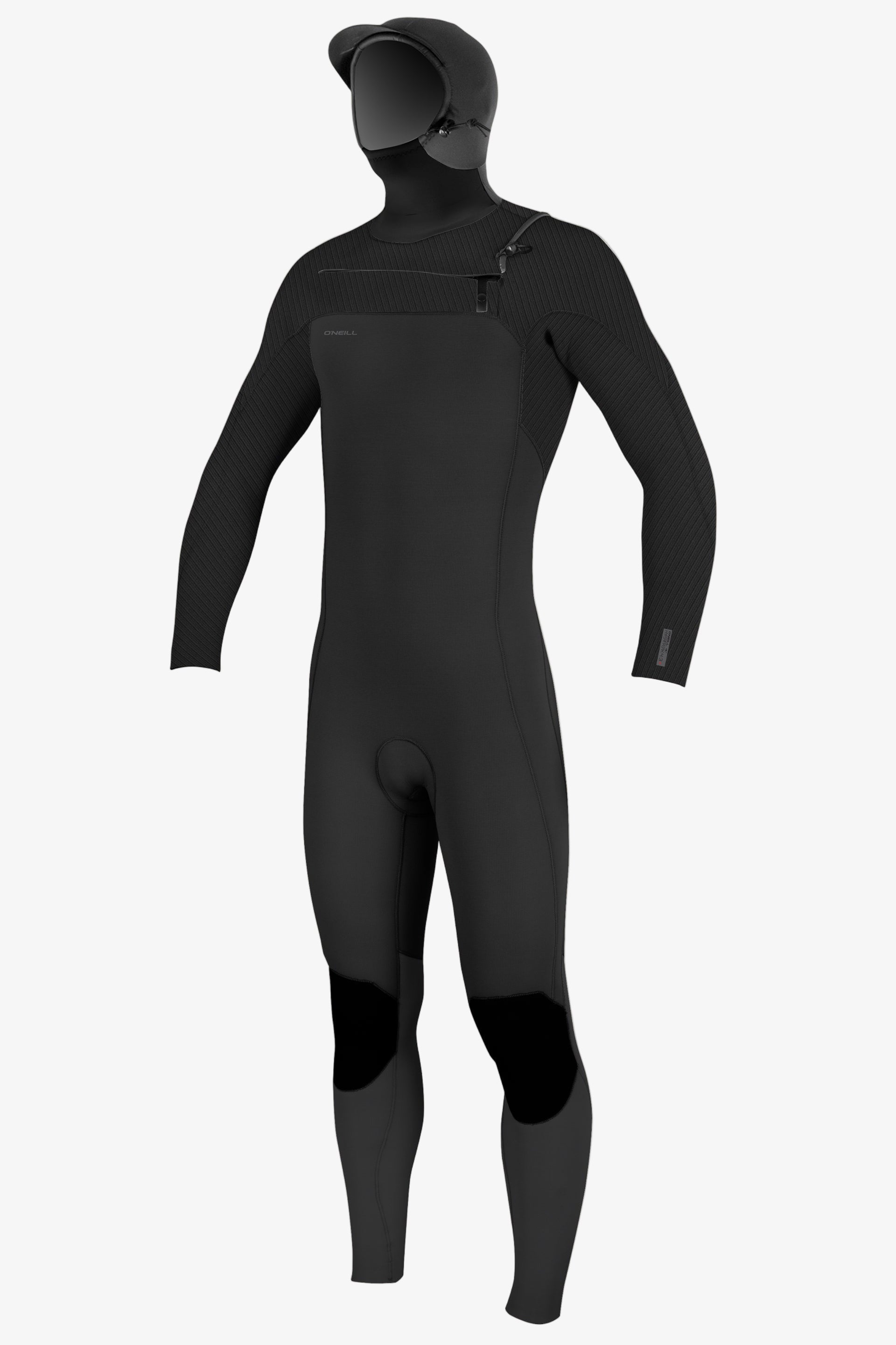 Hyperfreak 5/4+MM Chest Zip Full W/hood - Black/black | O'Neill