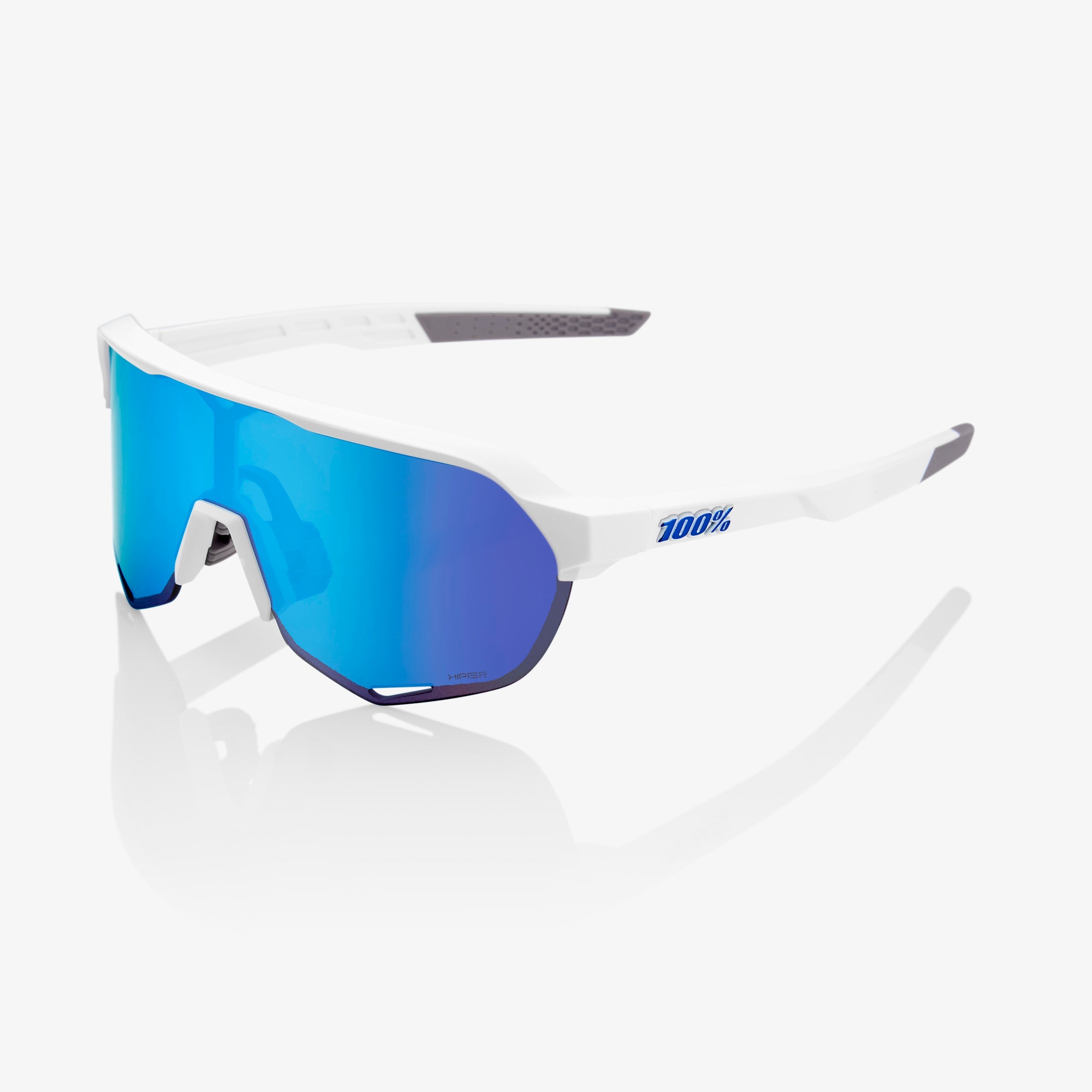 S2 - Matte White - HiPER Blue Multilayer Mirror Lens – 100%