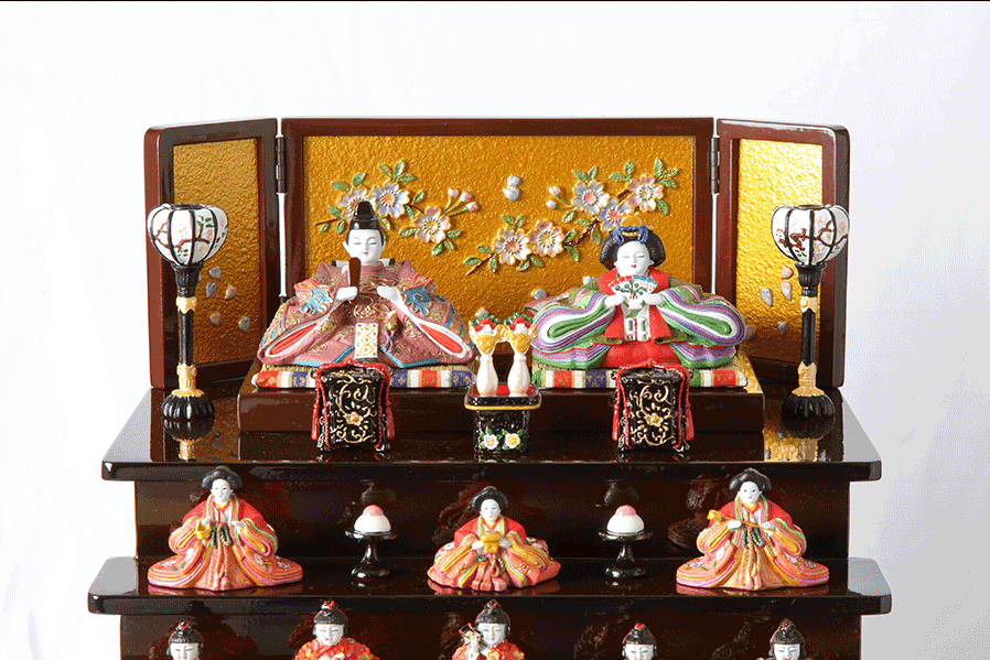 彩寿雛 木製七段飾り 【丹青堂製】｜雛人形の販売・通販【丹青堂
