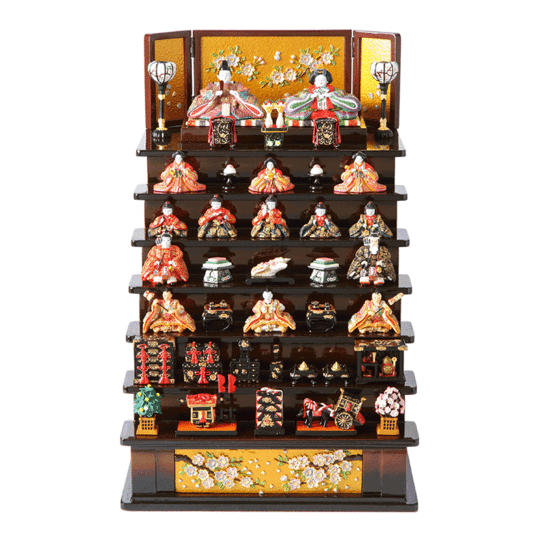 彩寿雛 木製七段飾り 【丹青堂製】｜雛人形の販売・通販【丹青堂