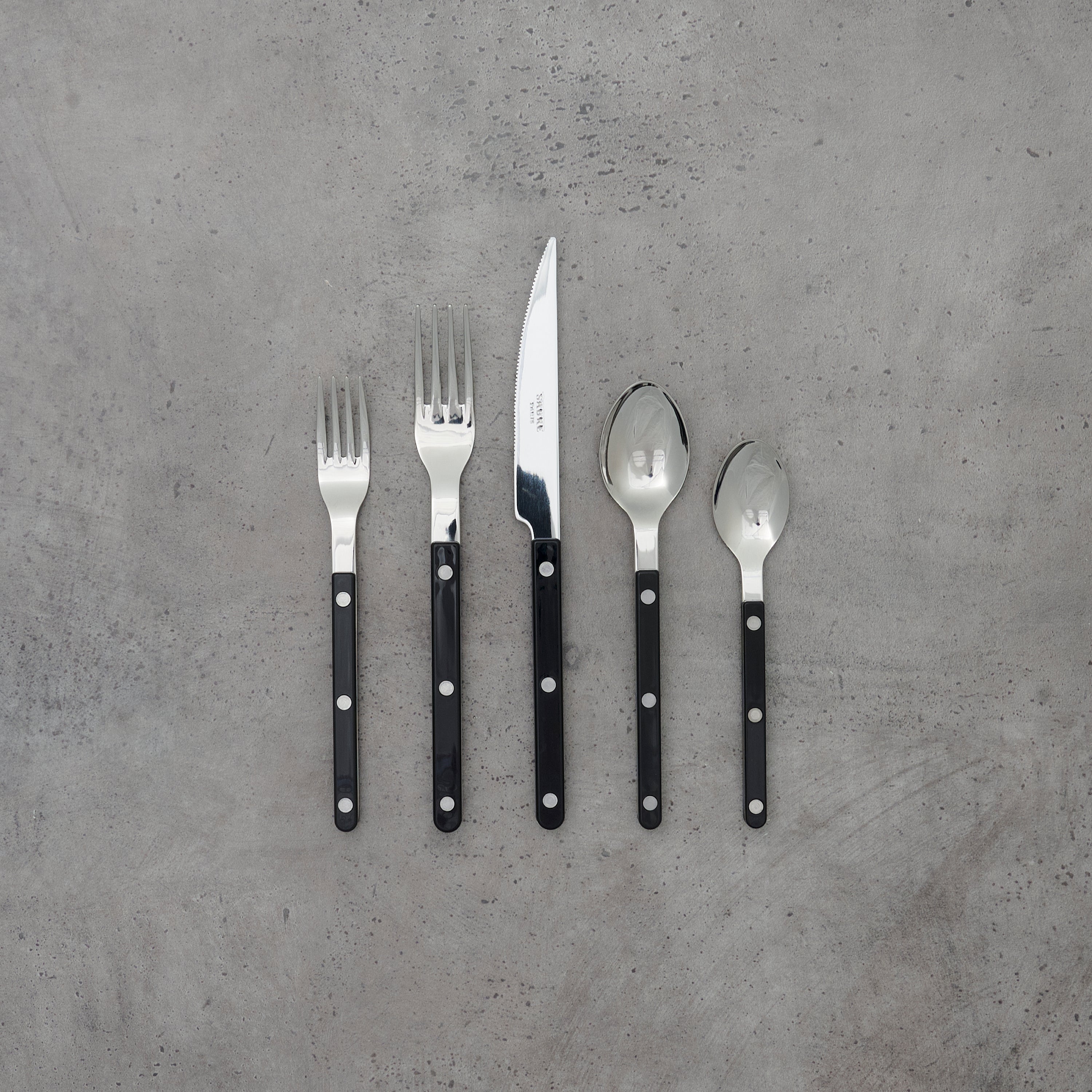 Rent Sabre Bistro Black Handled Flatware For Your Event | TableMade.Co