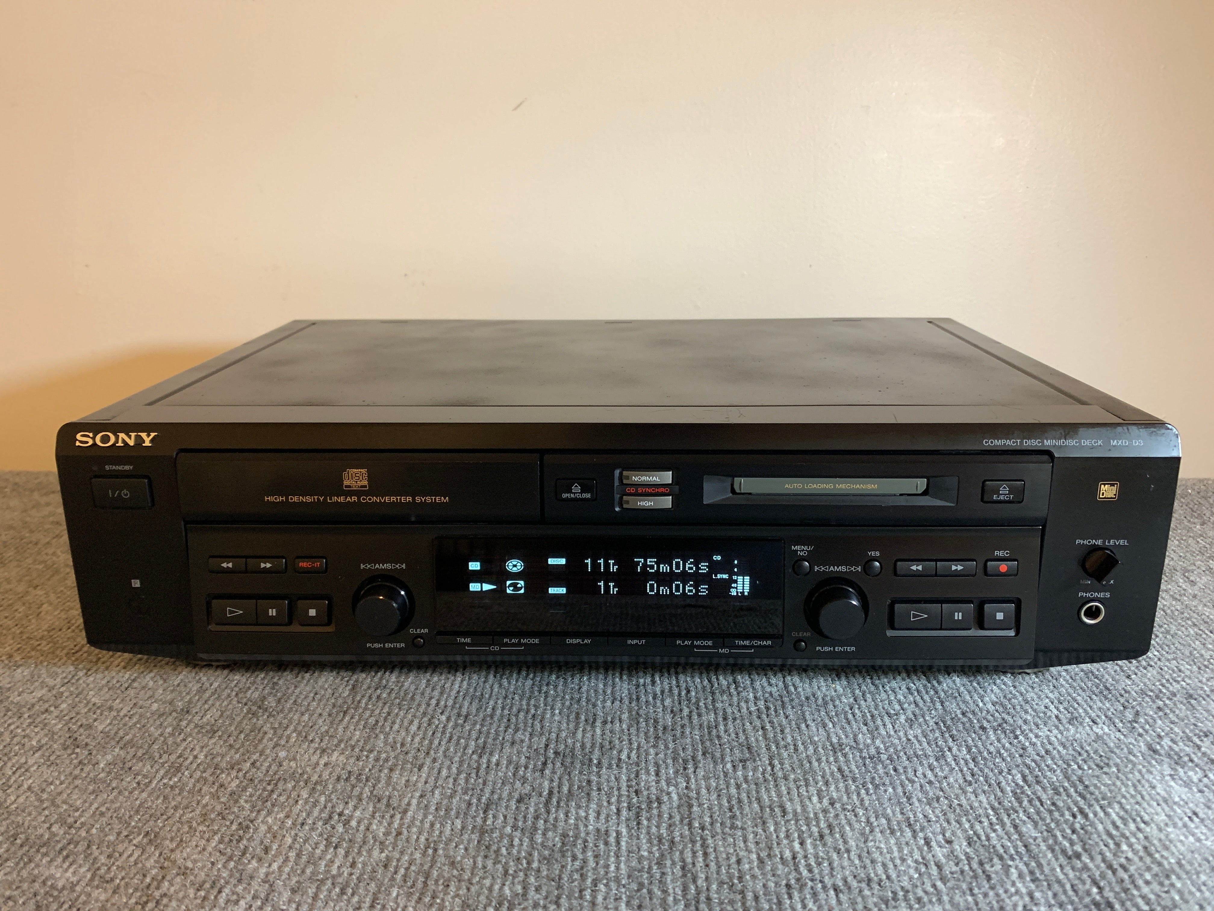 Sony MXD-D3 Compact Disc & Minidisc Deck – The Turntable Store