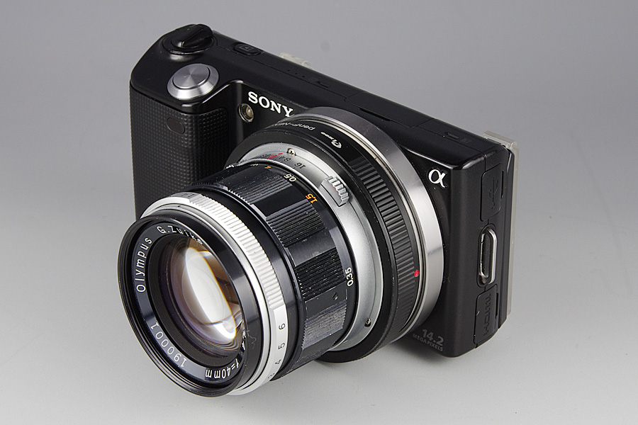 OLYMPUSペンF用レンズ G.Zuiko Auto-S 40mm F1.4（NEX-5用に購入
