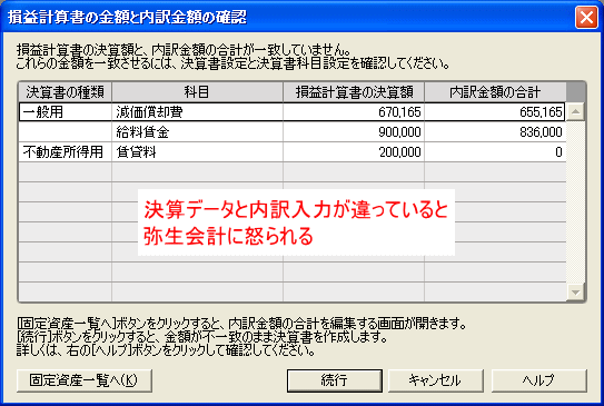 弥生会計で確定申告 決算書の印刷