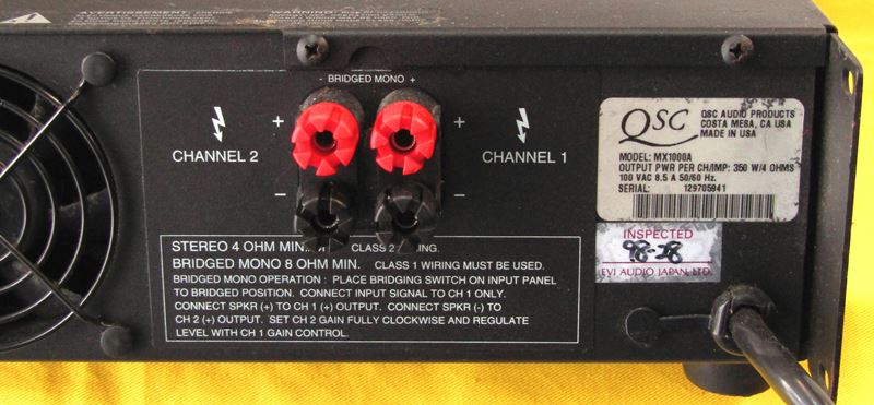 QSC社 MX1000a プロ用パワーアンプ