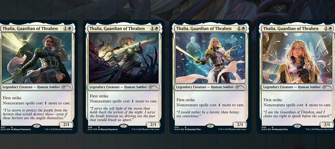 MTGSecretLairから4種の新規イラストの《スレイベンの守護者、サリア