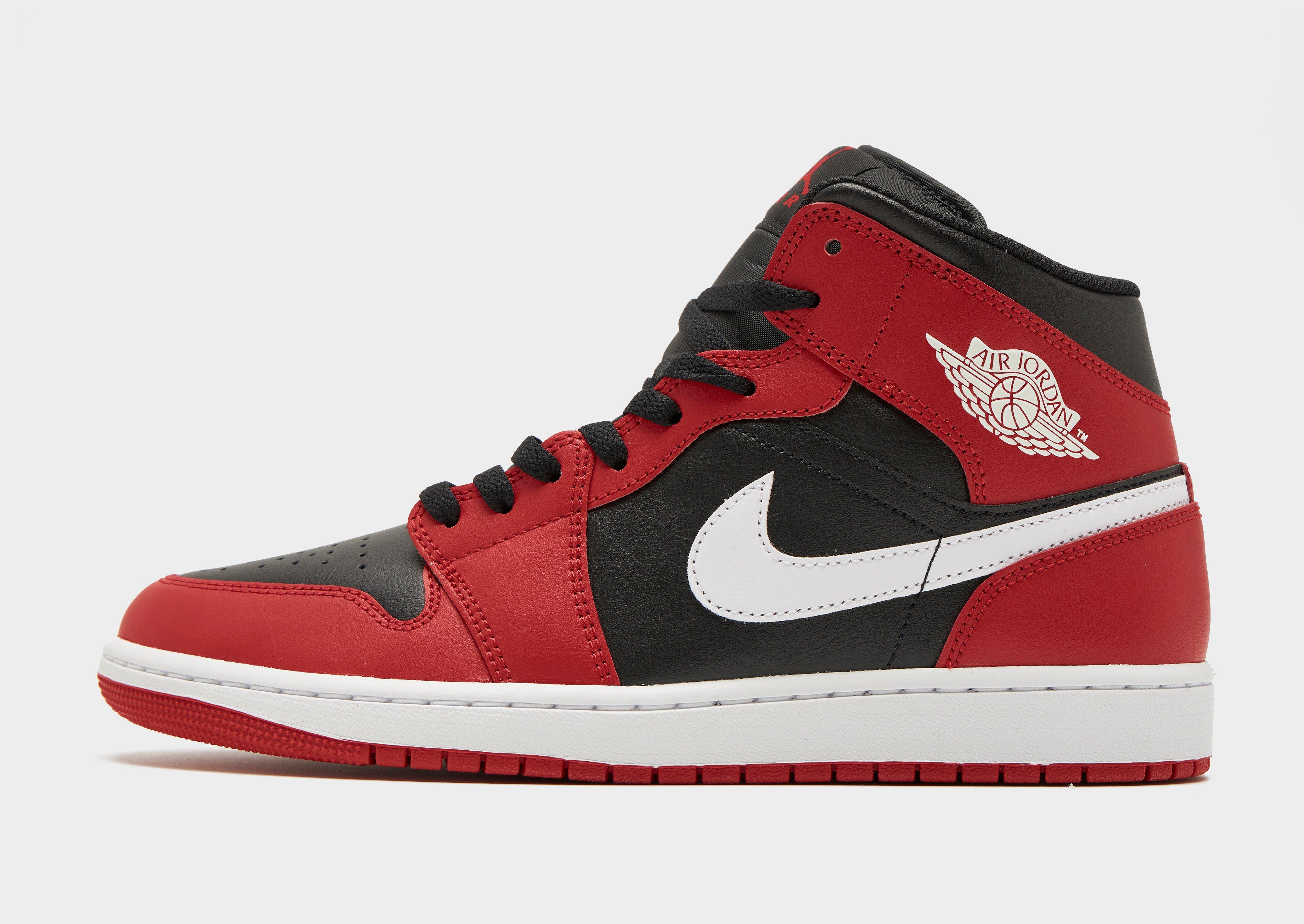 Red Jordan Air 1 Mid - JD Sports Singapore